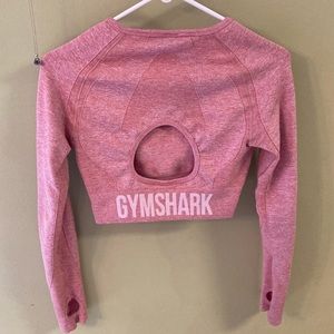 Gymshark Long Sleeve Pink Crop Top